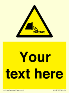 Custom Warning sewage effluent outfall